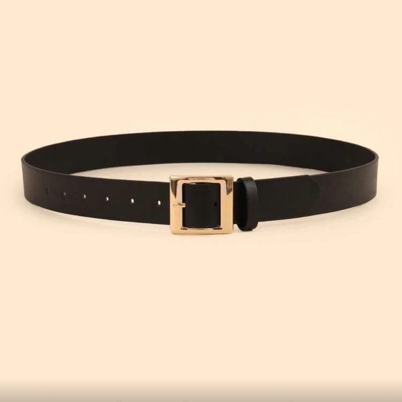 3 Vegan Leather high waist belts dress gold hardware - Picture 2 of 15